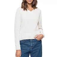 Swetry damskie - Replay Sweter damski Shrug, Cremewei, S - miniaturka - grafika 1