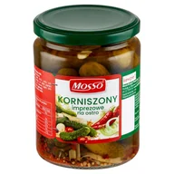 Warzywa w marynacie - Mosso Korniszony imprezowe na ostro 510 g - miniaturka - grafika 1