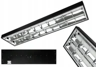 Oprawy, klosze i abażury - Oprawa Rastrowa Raster Natynkowa Do Świetlówek Led T8 G13 2x120cm Nt Czarna - miniaturka - grafika 1