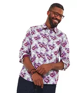 Koszule męskie - Joe Browns Męska koszula z długim rękawem w kwiaty, szara, XXL, szary, XXL - miniaturka - grafika 1