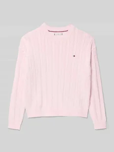 Sweter o kroju relaxed fit z dzianiny z czystej bawełny - Swetry dla dziewczynek - miniaturka - grafika 1