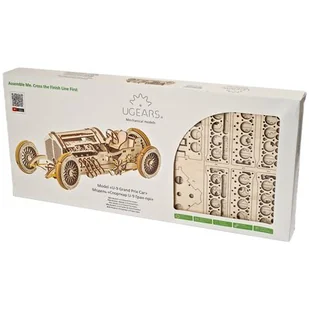Ugears Model mechaniczny do składania. Auto U-9 Grand Prix, 70044 - Modele do sklejania - miniaturka - grafika 1