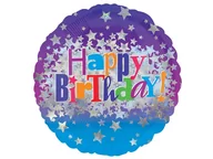 Urodziny dziecka - Balon foliowy Happy Birthday - 43 cm - 1 szt. - miniaturka - grafika 1