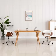 Krzesła - vidaXL Obrotowe krzesła stołowe, 2 szt., białe, sztuczna skóra 3054875 - miniaturka - grafika 1