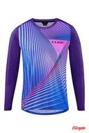 Koszulki rowerowe - Koszulka rowerowa Cube Vertex Round Neck Jersey L/S blue/pink - miniaturka - grafika 1