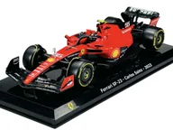 Samochody i pojazdy dla dzieci - BBURAGO 2023 FERRARI RACING SF-23 #55 CARLOS SAINZ + GABLOTKA 1:24 26808 - miniaturka - grafika 1
