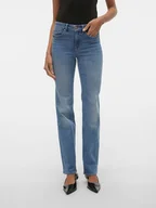 Spodenki damskie - Vero Moda Dżinsy - Slim fit - w kolorze niebieskim - miniaturka - grafika 1