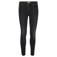 Spodnie damskie - VERO MODA Damskie spodnie jeansowe, czarny denim, (XL) W / 32L - miniaturka - grafika 1