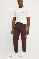 Spodnie męskie - adidas Originals spodnie dresowe Cargo Pant kolor brązowy z aplikacją IX9621 - miniaturka - grafika 1