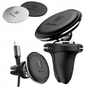 Uchwyty samochodowe do telefonów - Uchwyt magnetyczny Baseus SUGX_A01 czarny - miniaturka - grafika 1
