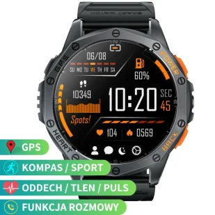 Rubicon RNCF47 Czarny - Smartwatch - miniaturka - grafika 1