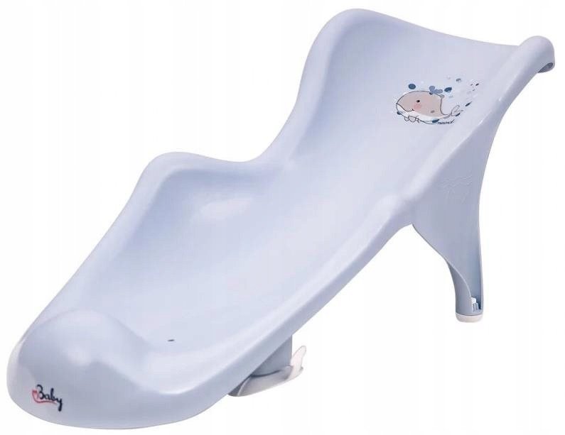 MALTEX - FOTELIK KĄPIELOWY WIELORYB MINIMAL SATYNOWY BŁĘKIT