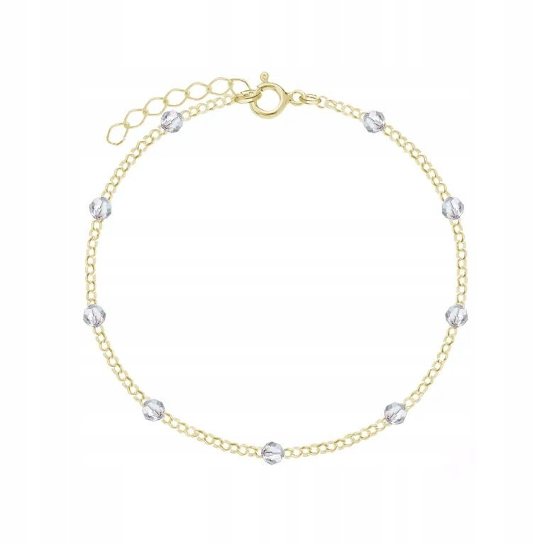 Pozłacana Bransoletka z okrągłymi kryształkami