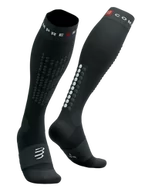 Skarpetki sportowe męskie - COMPRESSPORT Skarpety kompresyjne narciarskie ALPINE SKI FULL SOCKS black/steel grey - miniaturka - grafika 1