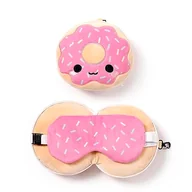 Moda i Uroda OUTLET - Poduszka podróżna z maską Relaxeazzz - pączek - miniaturka - grafika 1