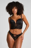 Majtki damskie - Hunkemöller Brazyliany Grace z wysokim wycięciem Czarny - miniaturka - grafika 1