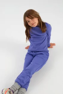 Bluzki dla dziewczynek - Dzianinowa prążkowana bluzka dziewczęca - Limited Edition - grafika 1