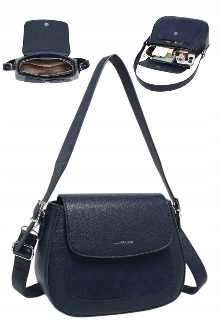 Praktyczna Torebka Torba Damska Listonoszka LUIGISANTO HS0414-1 Blue