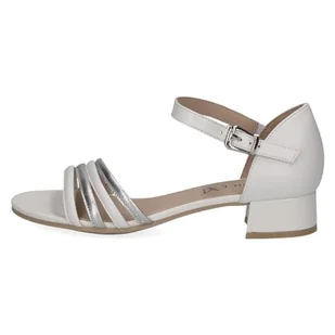 CAPRICE Damskie 9-28200-42 płaskie sandały, Bia?e srebro, 39 eu - Moda i Uroda OUTLET - miniaturka - grafika 1
