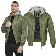 Odzież taktyczna i umundurowanie - Kurtka BRANDIT MA1 z kapturem Olive-Grey 4XL - miniaturka - grafika 1