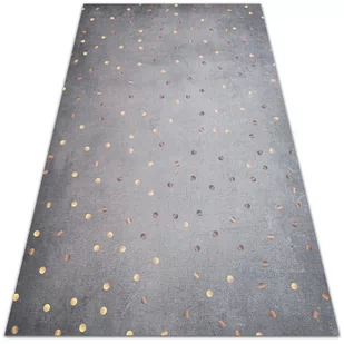 Modny dywan winylowy Złote kropki 80x120 cm - Dywany - miniaturka - grafika 1