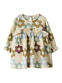 Spodenki dla niemowląt - Lil Atelier Sukienka-body "Talia" w kolorze beżowym ze wzorem - miniaturka - grafika 1