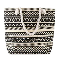 Torebki damskie - TORBA damska duża PLAŻOWA koszyk shopper LATO na ramię pojemna AZTEK - miniaturka - grafika 1