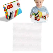 Klocki - Evi, Płytka konstrukcyjna do klocków - biała - miniaturka - grafika 1