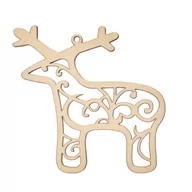 Bombki - Śliczna Drewniana Bombeczka Choinkowa Reniferek - miniaturka - grafika 1