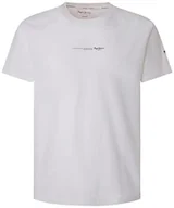 Koszulki męskie - Pepe Jeans Koszulka męska David, biały, XL - miniaturka - grafika 1