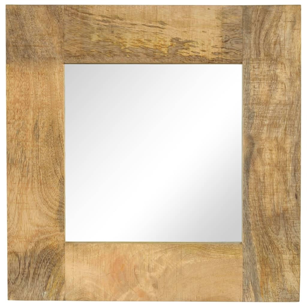 vidaXL Lustro z litego drewna mango 50 x 50 cm - Lustro - Lustro ścienne - Lustro do toaletki - Lustro do przedpokoju