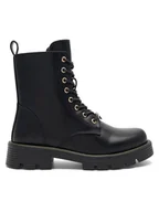 Buty dla dziewczynek - Nelli Blu Trzewiki CS6139-01 Czarny - miniaturka - grafika 1
