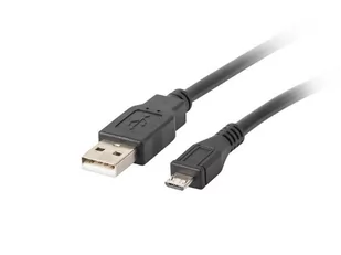 Lanberg LANBERG Kabel USB 2.0 micro AM-MBM5P 1M czarny AKLAGKU00000032 - Oferty nieskategoryzowane - miniaturka - grafika 1