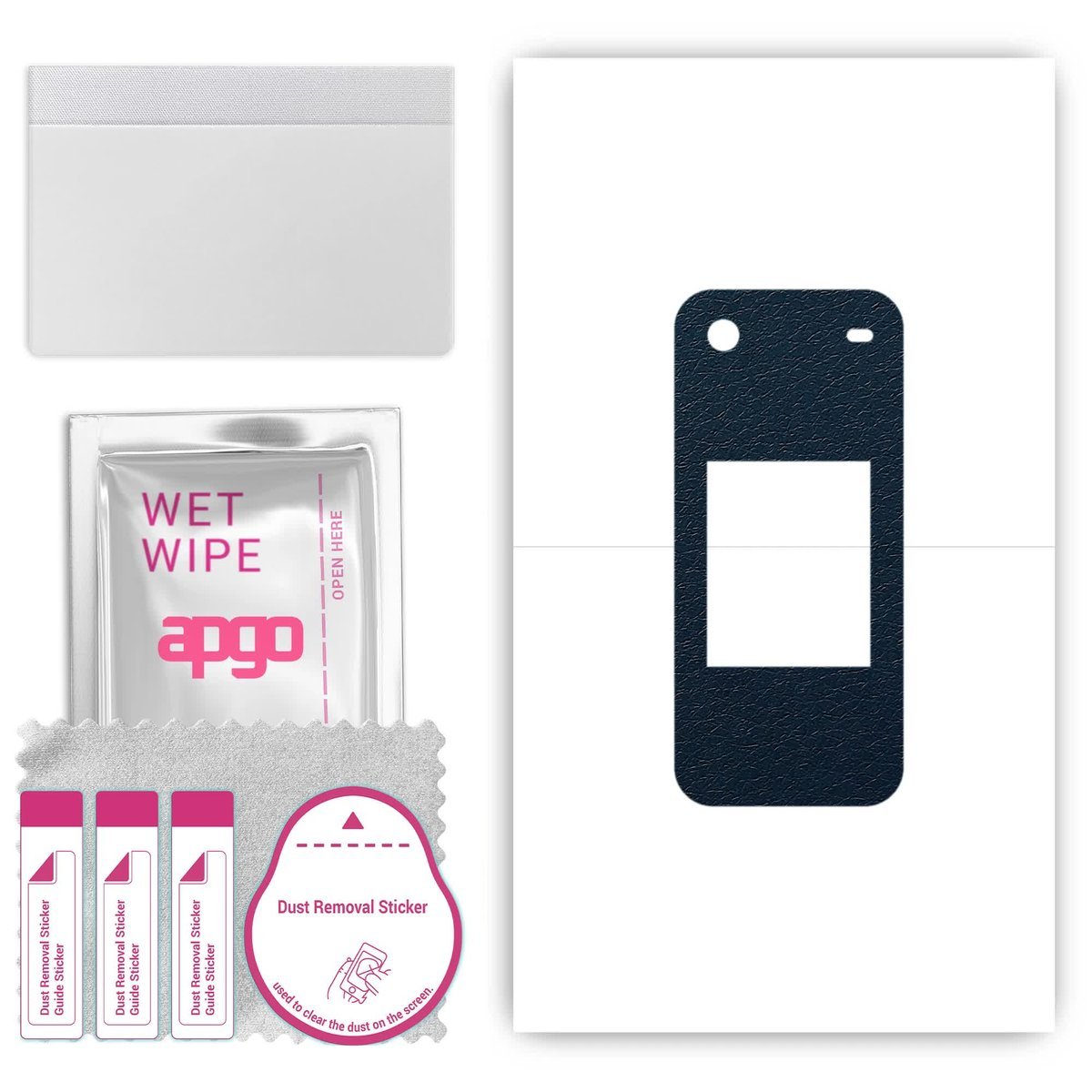 Folia naklejka skórka strukturalna na TYŁ do Nokia 2780 Flip - Skóra Granatowa - apgo SKINS