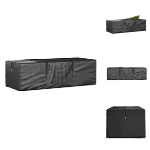 vidaXL Pokrowiec na choinkę czarny 135x40x55 cm polietylen - Pokrowce ochronne na meble ogrodowe - Pokrowce na meble ogrodowe - miniaturka - grafika 1