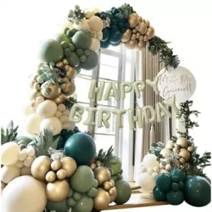 Zestaw balonów Happy Birthday girlanda 134el - Dekoracje sali - miniaturka - grafika 1