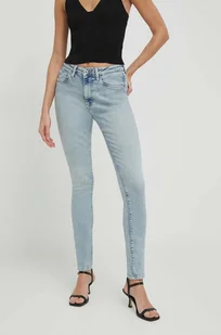 Pepe Jeans jeansy damskie kolor niebieski - Spodnie damskie - miniaturka - grafika 1