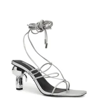 Sandały damskie - Karl Lagerfeld Sandały na słupku IKON Long Lace - miniaturka - grafika 1