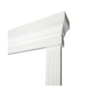 Akcesoria do drzwi - Korona dekoracyjna do ościeżnicy regulowanej dwuskrzydłowa 60+40 biały Voster 5901700190099 - miniaturka - grafika 1