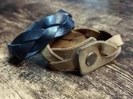 Bransolety męskie - Bransoletka męska bransoletka damska z naturalnej skóry robiona ręcznie 4 kolory W stylu etno vintage punk rock - miniaturka - grafika 1