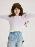 Bluzy dla dziewczynek - Reserved - Sweter ombre - fioletowy - miniaturka - grafika 1