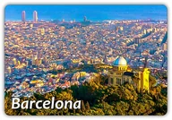 Magnesy - BARCELONA - Hiszpania - Panorama - Widok - Magnes na lodówkę - miniaturka - grafika 1