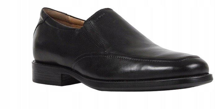 GEOX UOMO FEDERICO MĘSKIE BUTY CZARNE SKÓRZANE PÓŁBUTY 44 1JOH