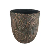 Donice - Donica z motywem pióra złota S 32,5 x 37 cm - miniaturka - grafika 1