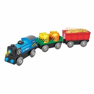 Edugro Hape Ciuchcia na baterie z wagonami towarowymi, E3720 E3720 - Pociągi dla dzieci - miniaturka - grafika 6