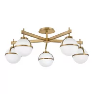 Lampy sufitowe - Hollis lampa sufitowa mosiądz IP44 HK-HOLLIS-5-O-HB Hinkley - miniaturka - grafika 1