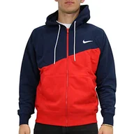 Bluzy męskie - Nike męska bluza z kapturem Nsw Swoosh Fz Ft, University Red/Obsidian/White, S - miniaturka - grafika 1