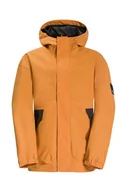 Kurtki i płaszcze dla dziewczynek - Jack Wolfskin kurtka dziecięca TEEN 2L JACKET Y kolor żółty - miniaturka - grafika 1