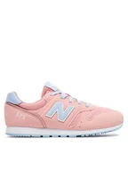 Buty dla dziewczynek - New Balance Sneakersy YC373AM2 Różowy - miniaturka - grafika 1