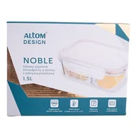 Naczynia żaroodporne - Pojemnik prostokątny żaroodporny 3-dzielny Noble z pokrywką 1,5 l - miniaturka - grafika 1